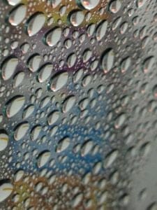 Water on window